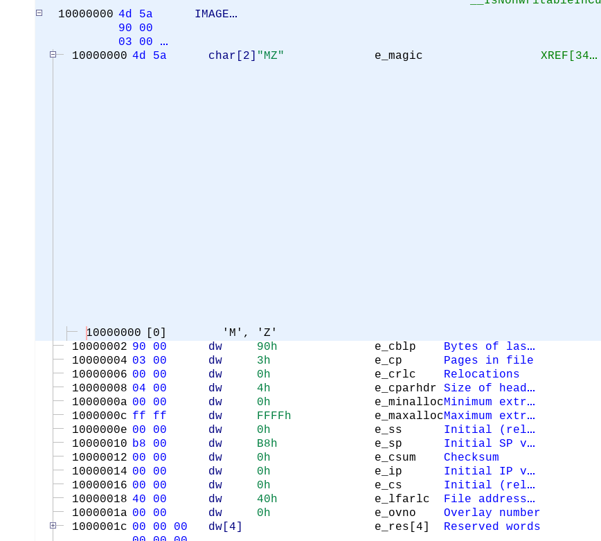 PE File highlighted inside of the